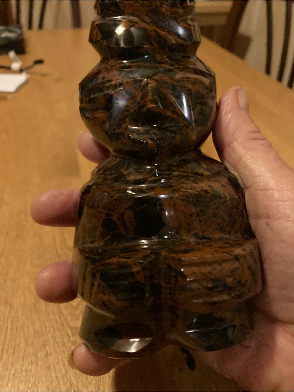 Mayan Aztec Mexican chief stone figure